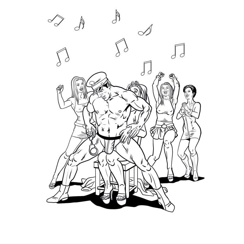 Wood  Bachelorette Party Colouring Book