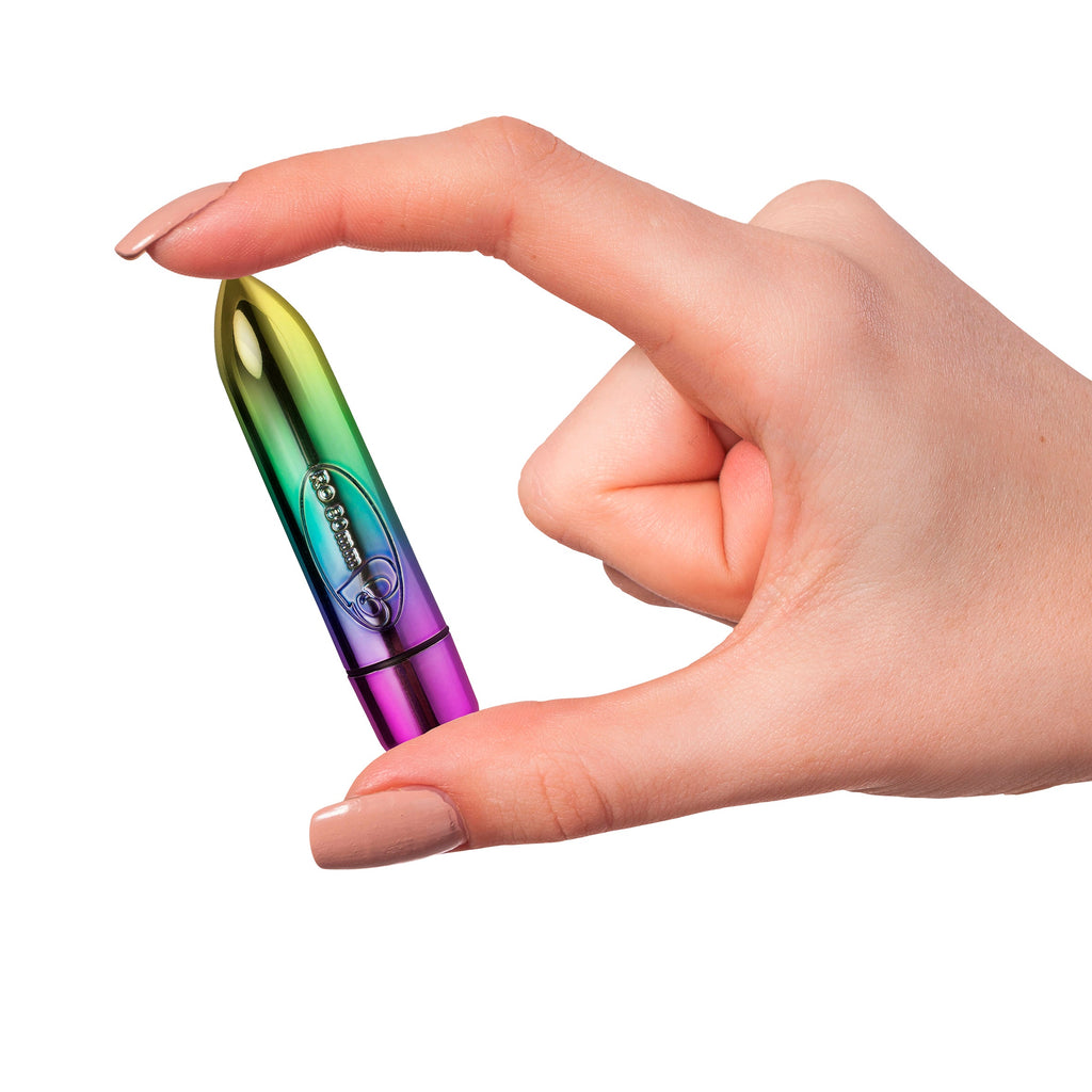 Rocks Off 80Mm 7 Speed Rainbow Vibrating Bullet