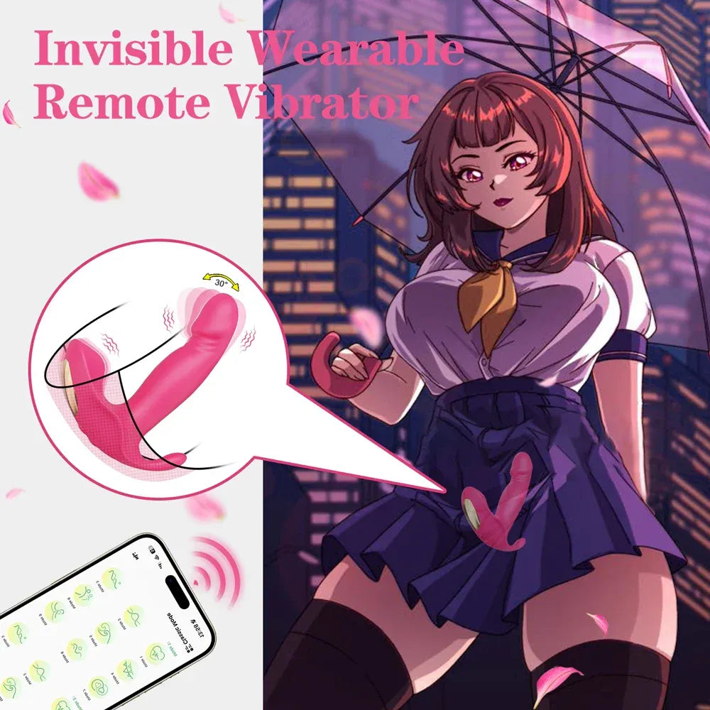 Wireless Wearable Vibrator for Women Stimulator G Spot Pleasure Toy - Purple