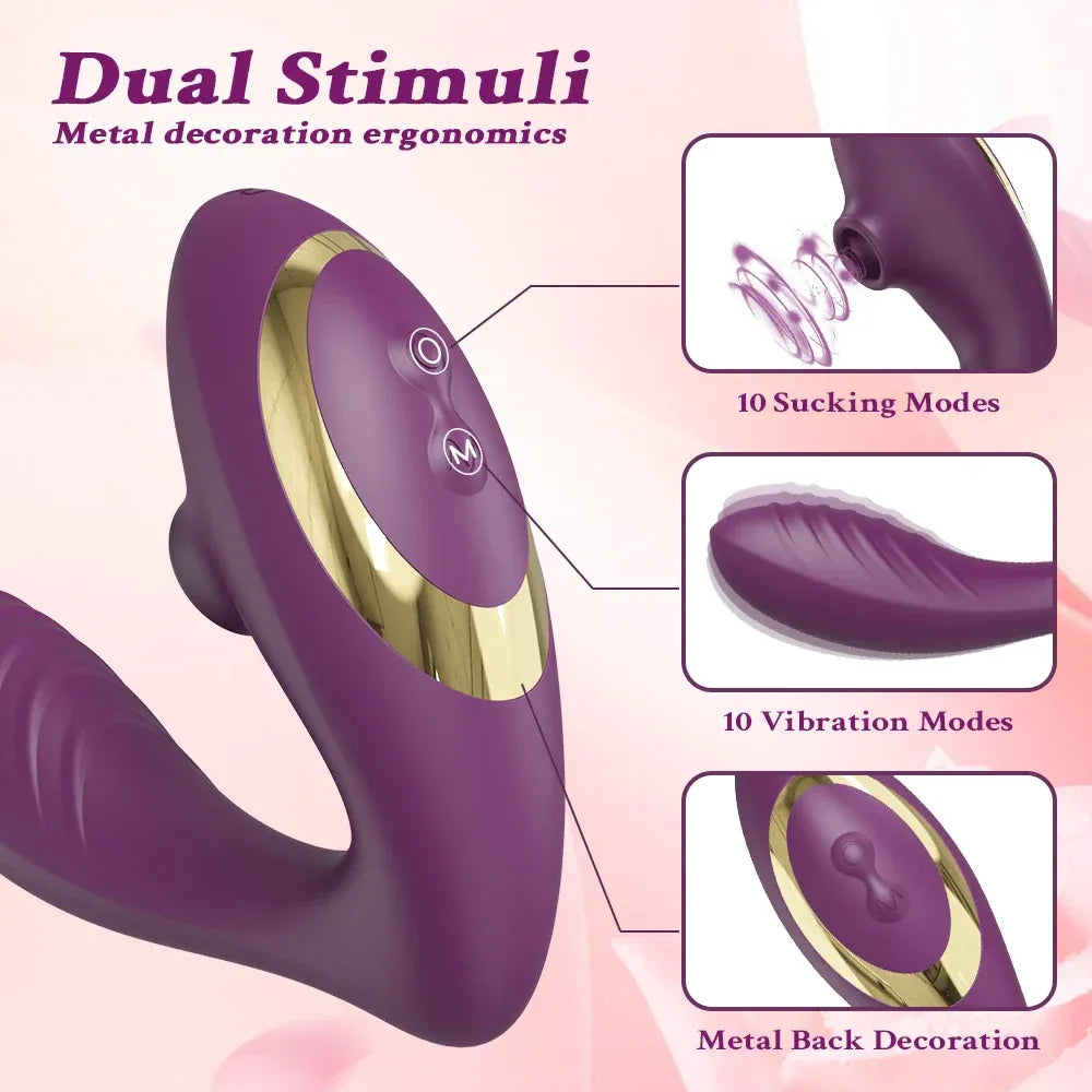 Vibrating Clit Sucker for Women G Spot Stimulator Female Masturbator - Pink
